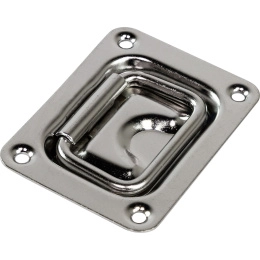 Ручка палубная потайная 75х58 мм нержавеющая сталь (007158, 51003)